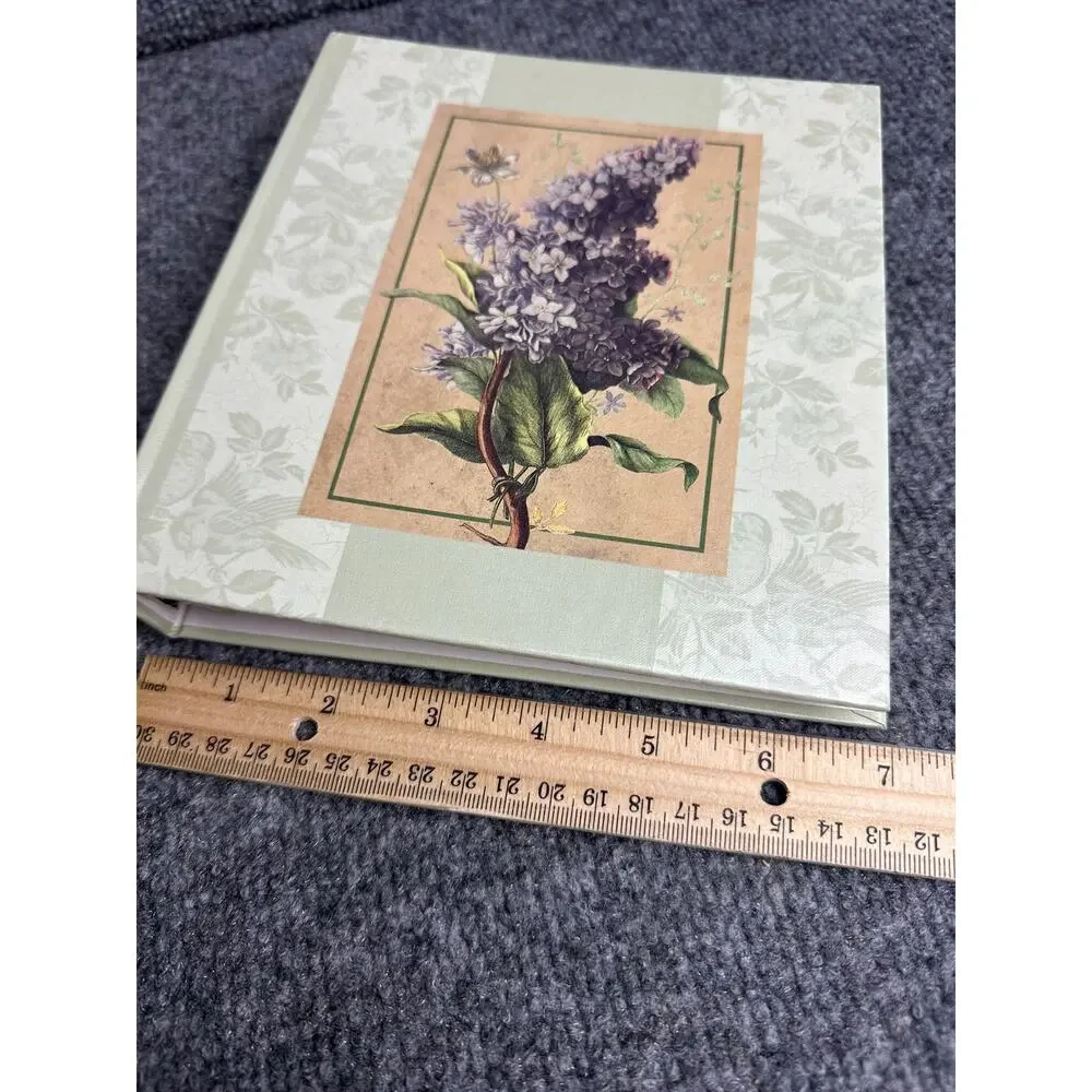 Vintage Hallmark address book lilac botanical NEW 6 ring refillable planner
